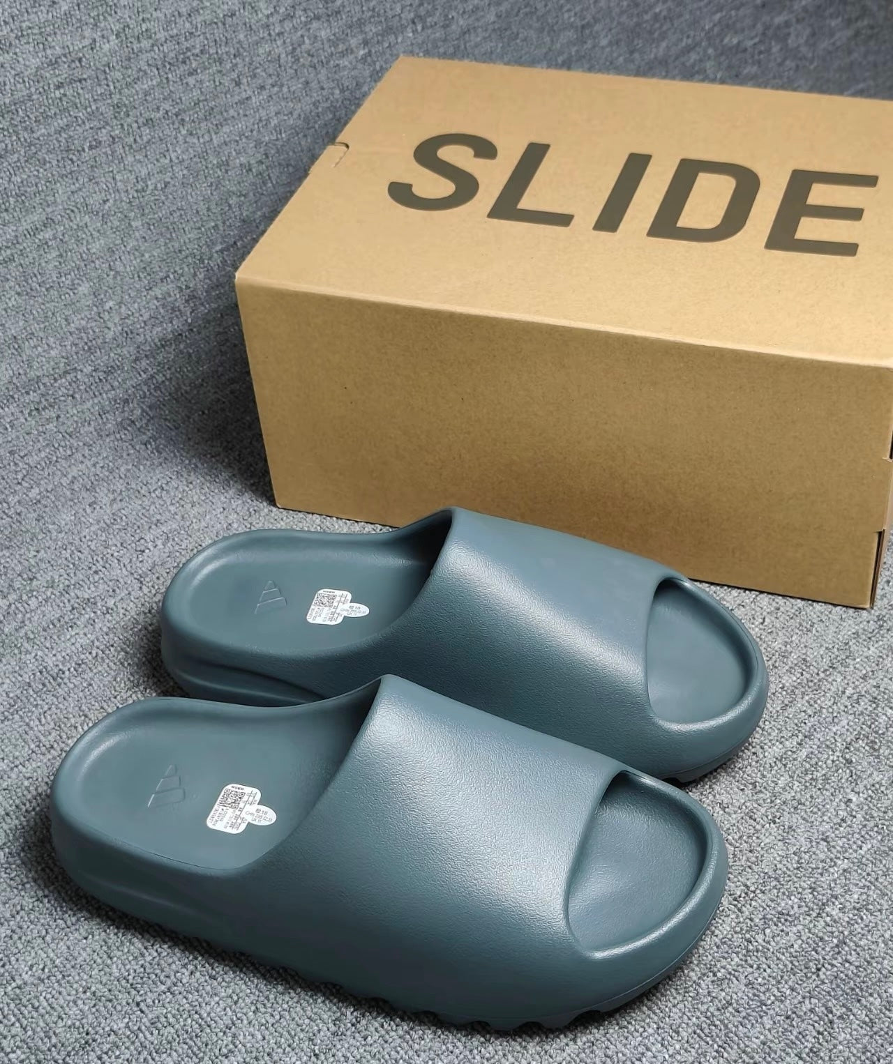 Adidas Originals Yeezy Slide Slate Marine 灰綠 (ID2349)
