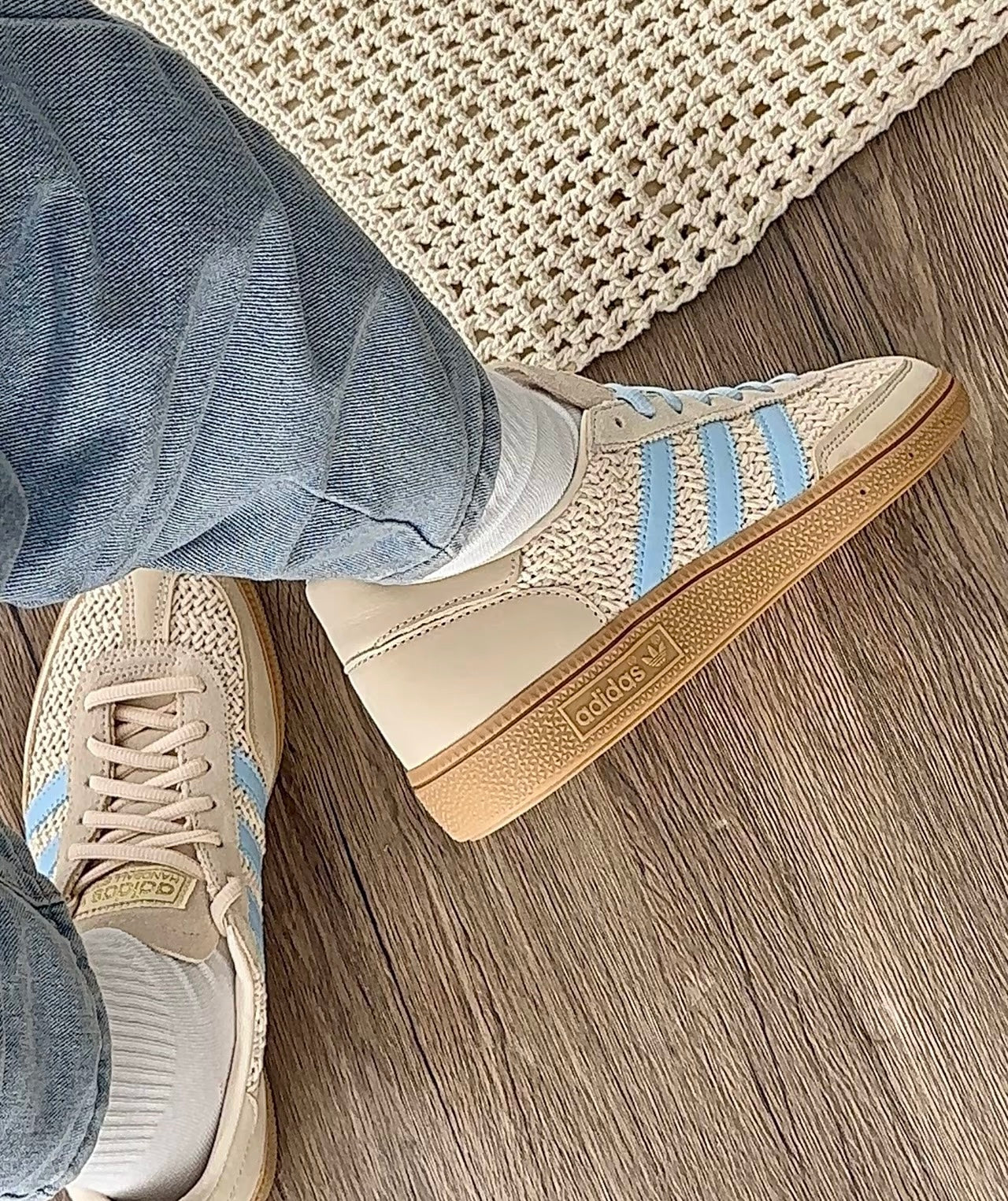Adidas Originals Handball Spezial 編織米藍 (JQ8410)