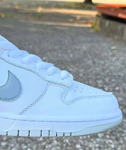 Nike SB Dunk Low x Supreme 94 White metallic Silver 白色 (HQ8487-100)