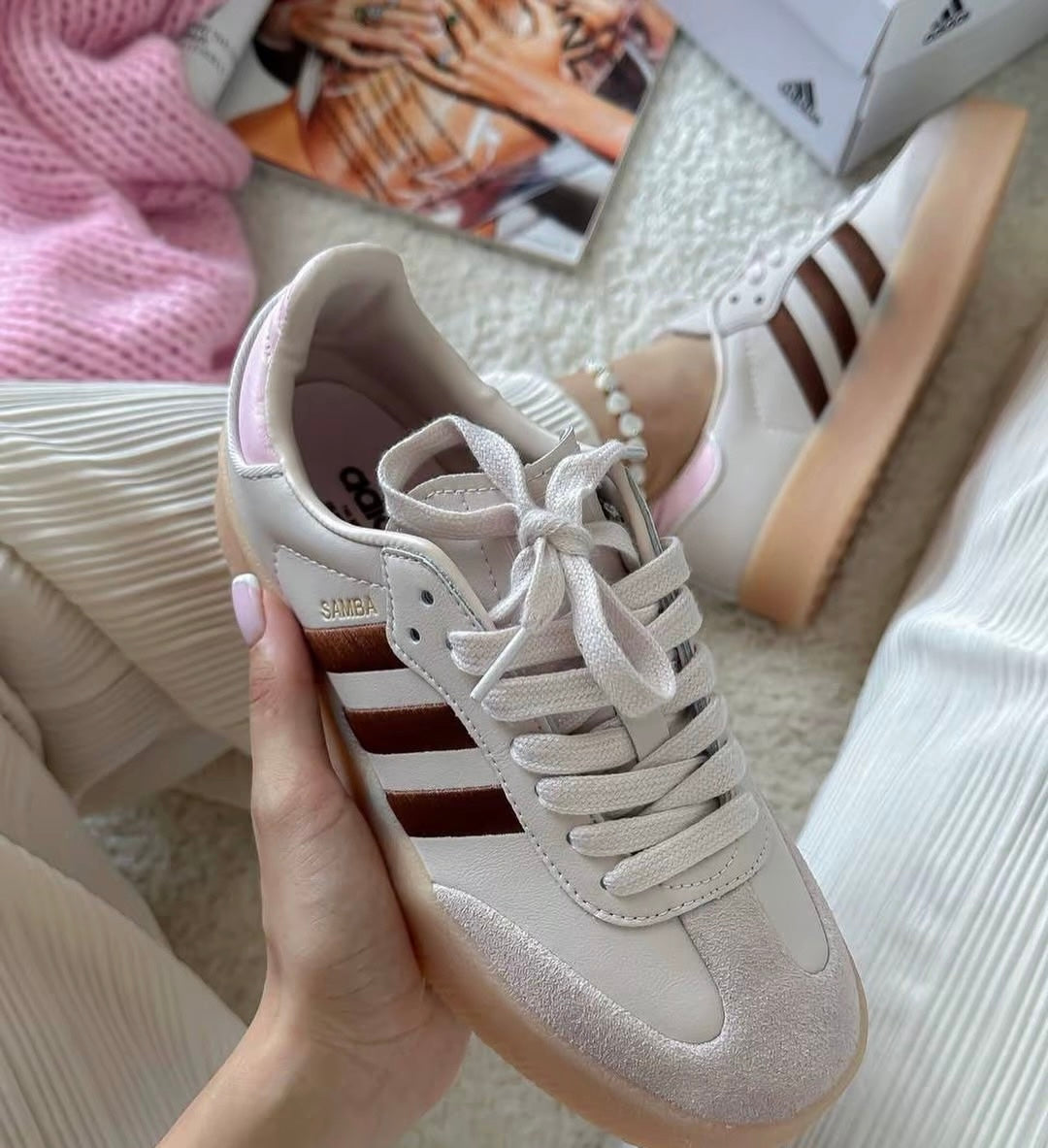 Adidas Originals Samba 啡粉 (ID3737)