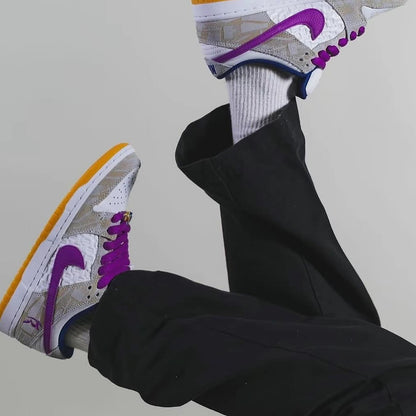 Rayssa Leal-Nike Dunk Low Pure Platinum and Vivid Purple (FZ5251-001)