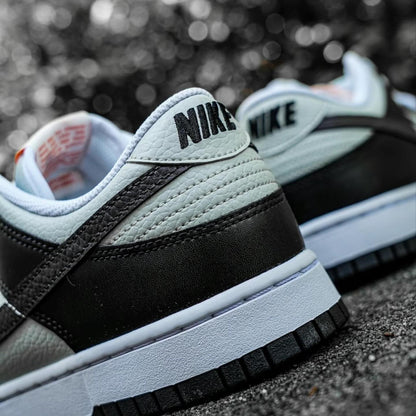 Nike Dunk Low - Grey Black Orange Mini Swoosh (FN7808-001)