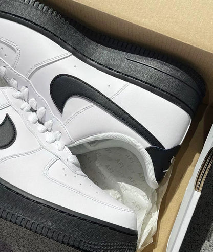 NIKE AIR FORCE 1 LOW WHITE BLACK MIDSOLE (CK7663-101)