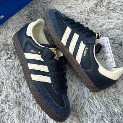 Adidas Originasls Samba 奶油午夜藍 (ID2056)