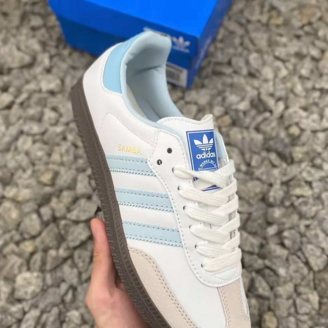 Adidas Samba OG - White Sky Blue (JI2003)